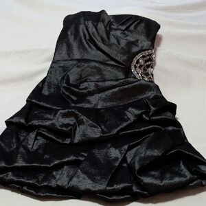 Elegant Dark Gray Strapless Dress
